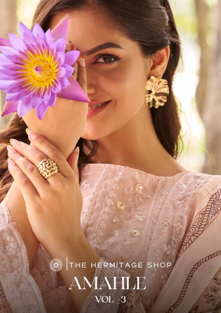 Amahle Vol 3 By The Hermitage Shop Viscose Dress Material Exporters In India